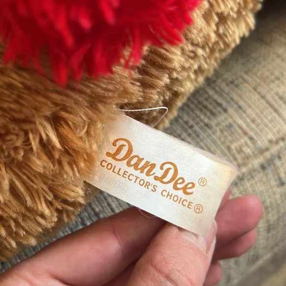 Dan Dee Brown Floppy Puppy Dog Plush Red Ears Nose - Picture 6 of 8